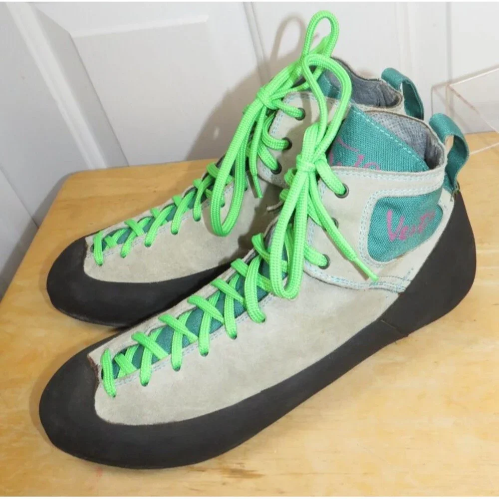 Vintage Retro Five Ten Vertical High Top Lace Up Rock Climbing Shoes Men Size 9